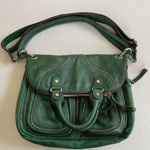Lockheart Giselle Foldover Leather Satchel